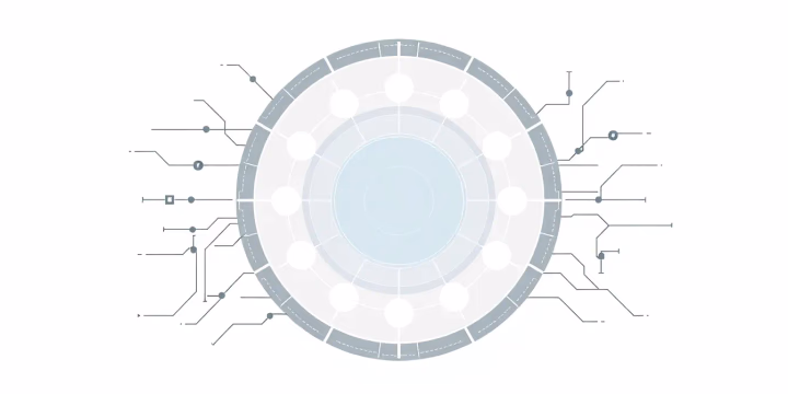 Technische Illustration von Mikropolitik in KI