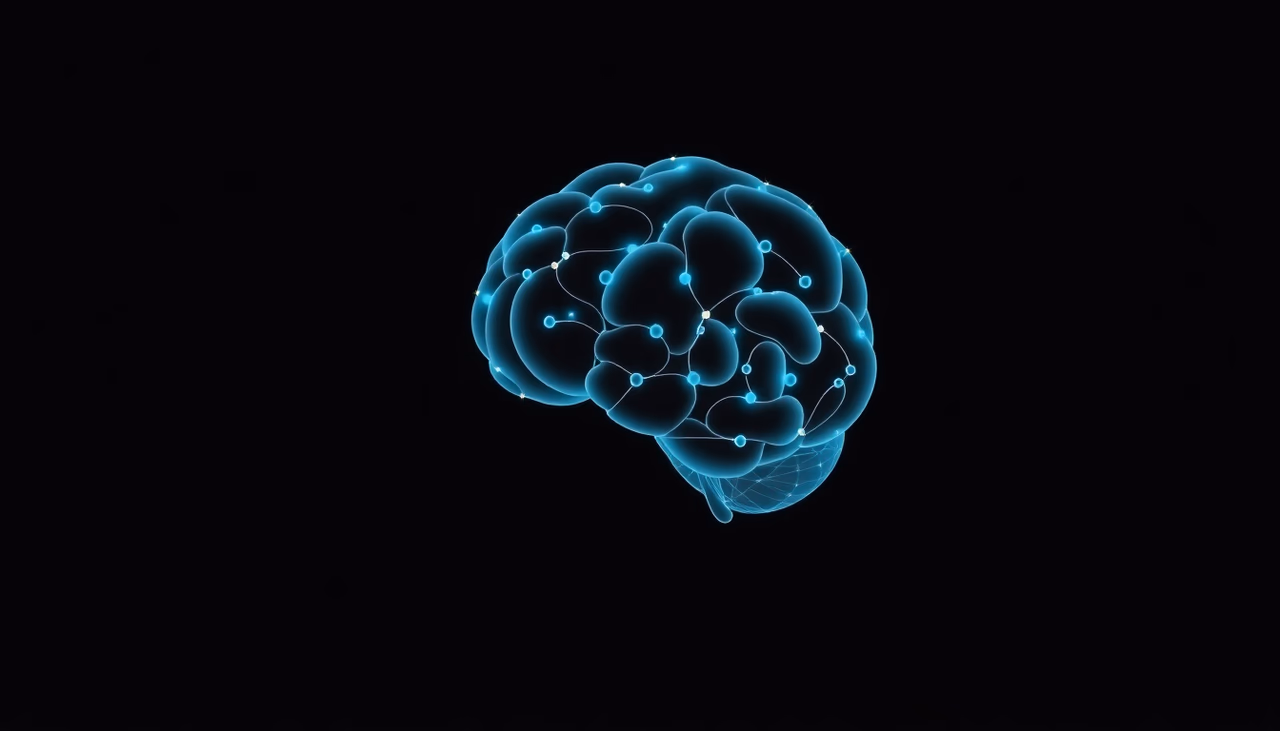 Technische Darstellung von Elementen der multimodalen künstlichen Intelligenz.