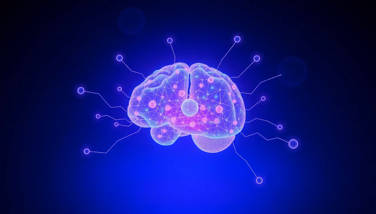 Abb. eines neuronalen Netzwerks und dessen Interaktionen