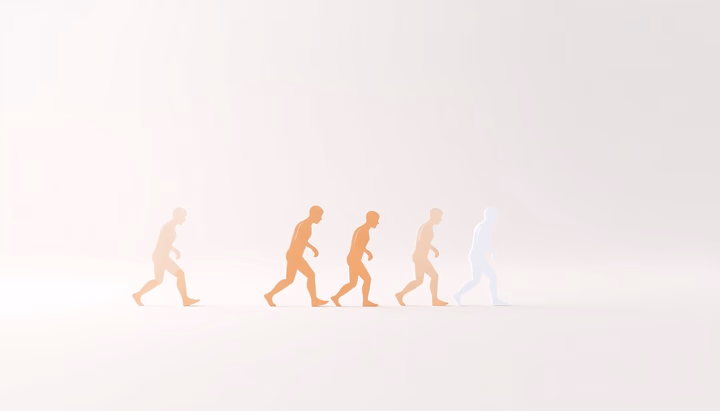 Grafik eines neuronalen Netzwerks in evolutiver Entwicklung.