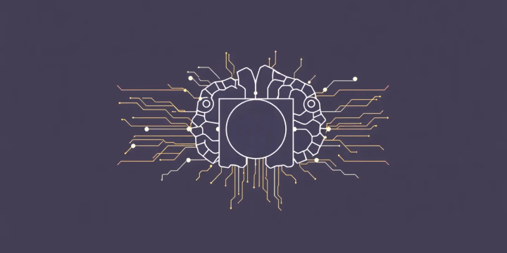 Technische Illustration eines neuromorphen Rechners