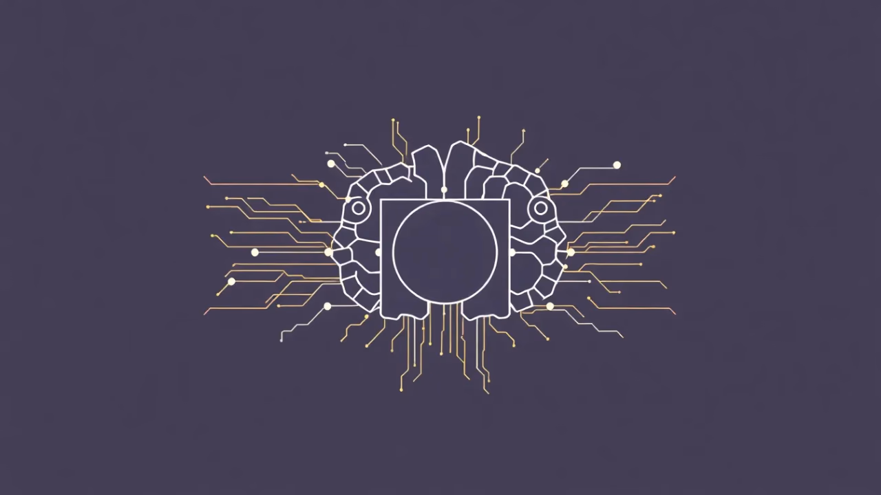 Technische Illustration eines neuromorphen Rechners