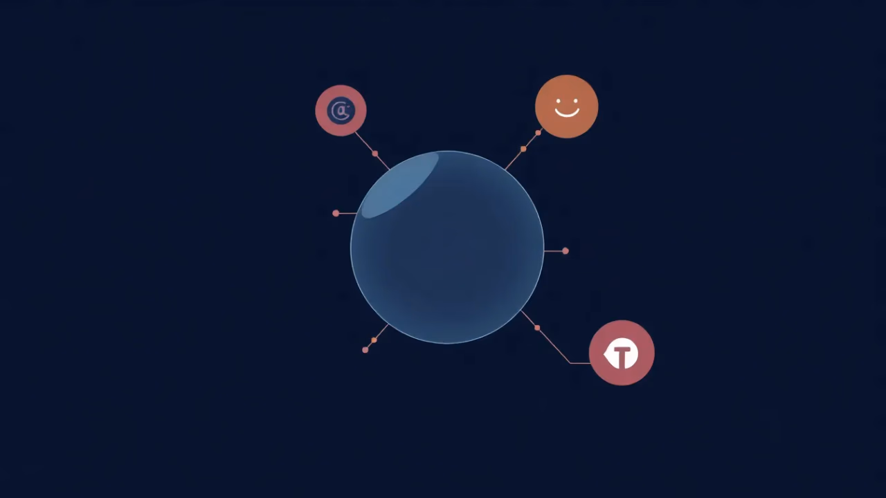 Technische Darstellung von Emotionserkennung durch NLP.