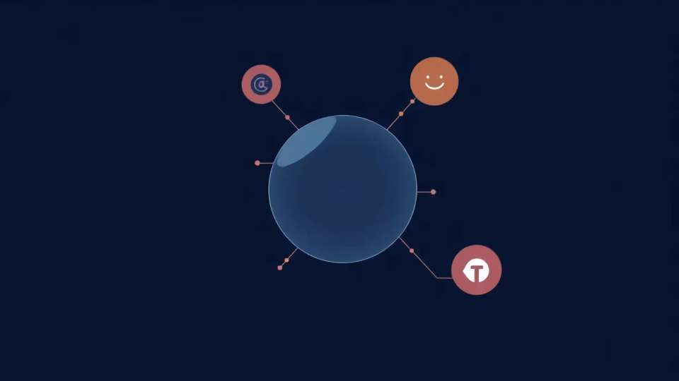 Technische Darstellung von Emotionserkennung durch NLP.
