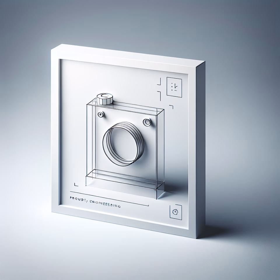 Technische Illustration des prompt-engineering Prozesses.