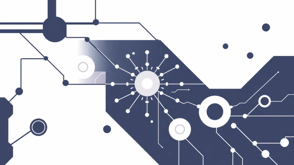 Technische Illustration von Quantensystemen in der künstlichen Intelligenz
