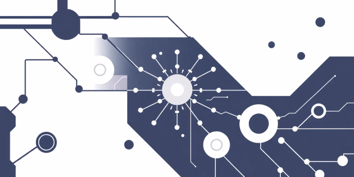 Technische Illustration von Quantensystemen in der künstlichen Intelligenz