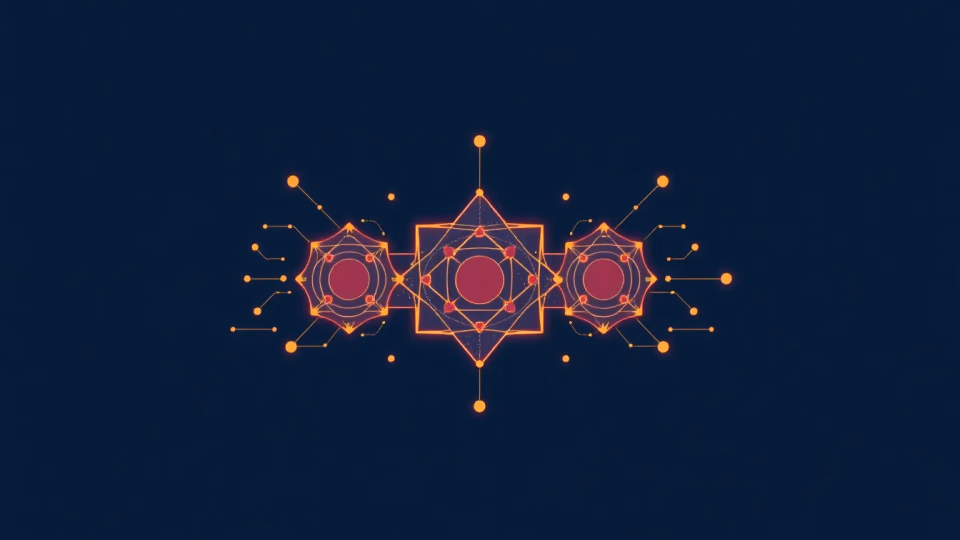 Abstrakte technische Illustration von Quantencomputing in der künstlichen Intelligenz