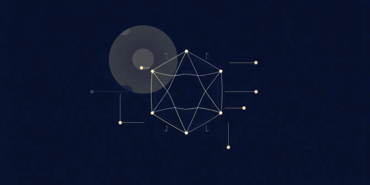 Technische Illustration von quantum-enhanced AI-Algorithmen