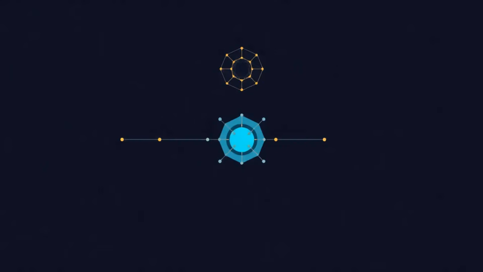 Abstrakte Darstellung von Quantum-Enhanced Machine Learning-Algorithmen