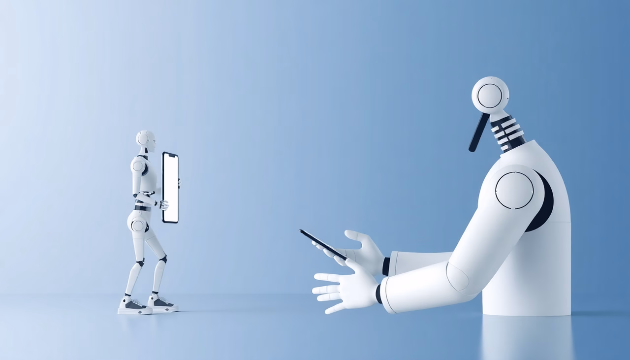 Technische Darstellung von Reinforcement Learning mit menschlichem Feedback.