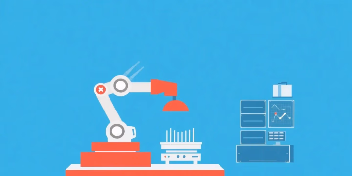 Illustration von robotergestützter Prozessautomatisierung