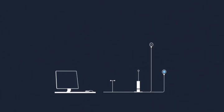Illustration von selbstlernenden adaptiven Systemen in technischer Darstellung