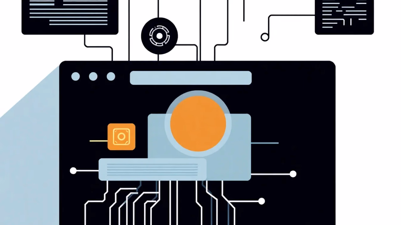 Technische Illustration der Software-Architektur für Künstliche Intelligenz