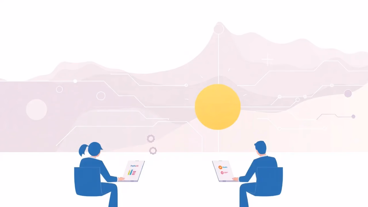 Technische Illustration zur KI und ihren sozialen Auswirkungen