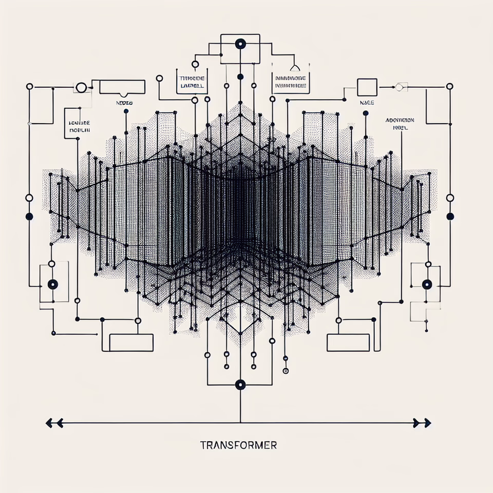 Technische Darstellung eines Transformer-Modells