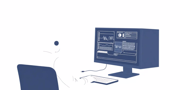 Technische Illustration von überwachemaschinem Lernen in der Bildverarbeitung.