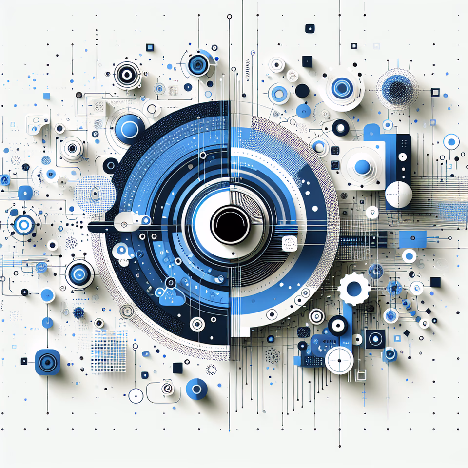 Technische Illustration zum Konzept des Unsupervised Learning in der KI.