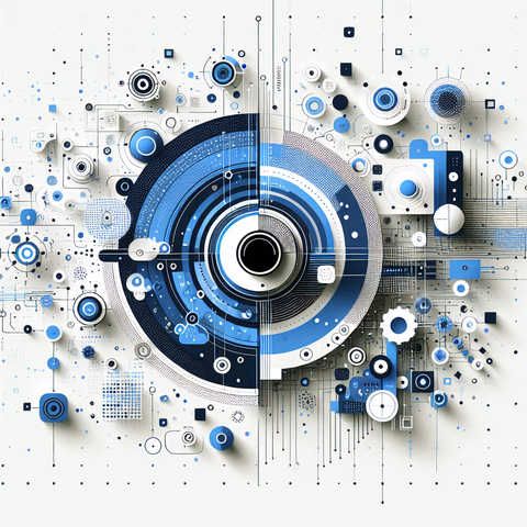 Technische Illustration zum Konzept des Unsupervised Learning in der KI.