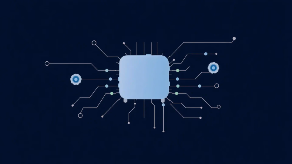 Technische Illustration von unterstützenden KI-Werkzeugen