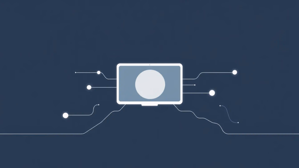 Minimalistische technische Illustration von vernetzter KI im Internet der Dinge