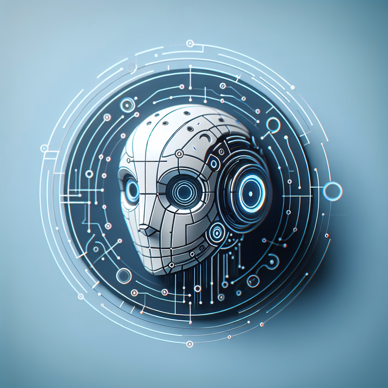 Technische Illustration eines vielseitigen KI-Agenten