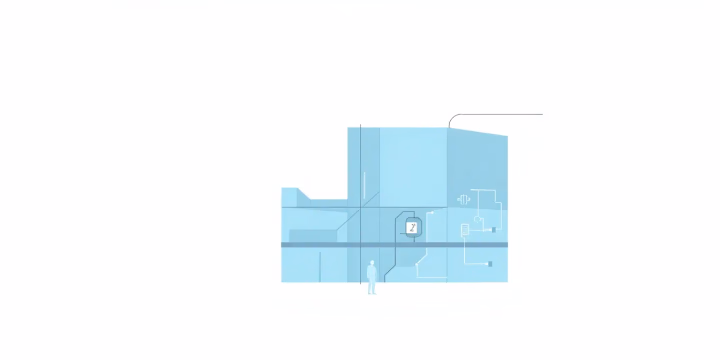 Technische Illustration von Zero-Trust-Architekturen in KI