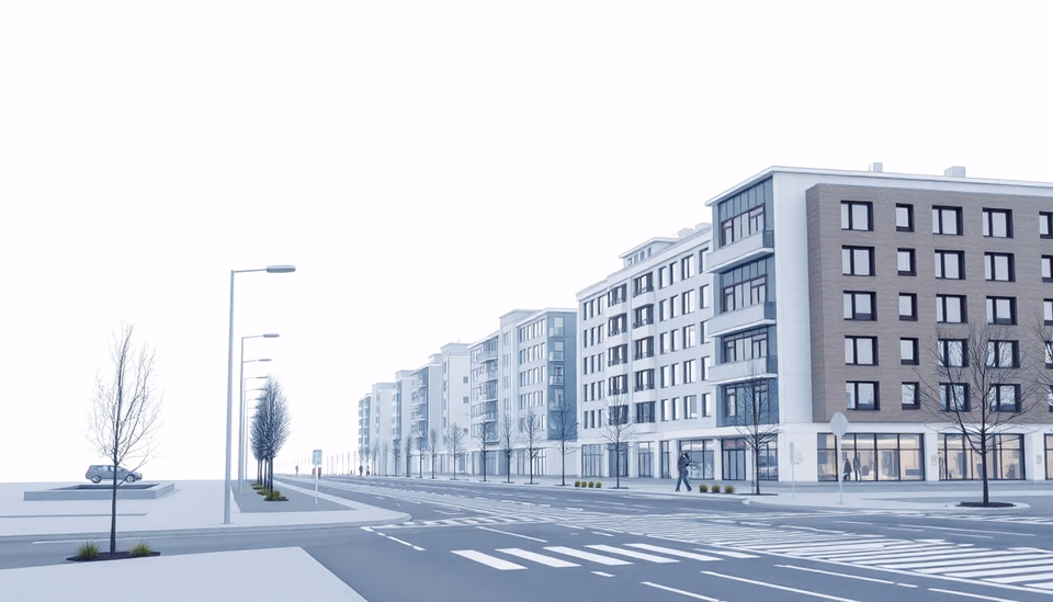 Grafbasierte Darstellung urbaner Funktionen in einer Stadtkarte.