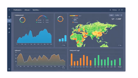 Screenshot eines interaktiven geospatial Dashboards, das mit der Folium-Bibliothek erstellt wurde.