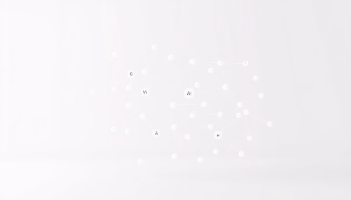 Ein grafisches Diagramm eines KI-gestützten Wissensgraphen, das miteinander verbundene Knoten und Dokumente zeigt.