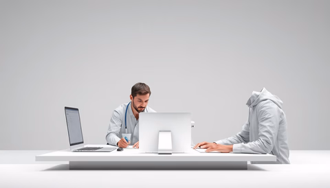 Bild von Entwicklern bei Google, die an einer Benutzeroberfläche für KI-Brillen arbeiten.