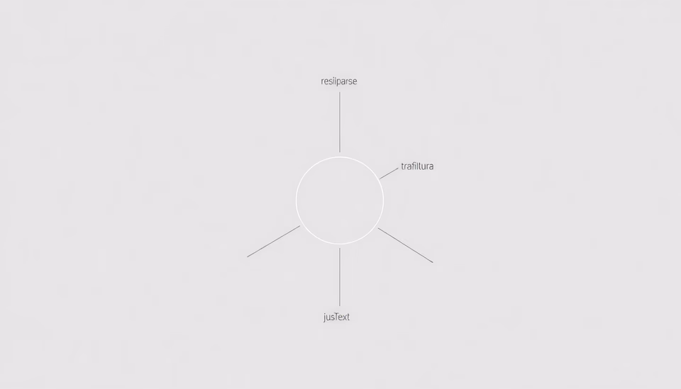 Balkendiagramm zeigt die Verteilung der Domain-Ungleichgewichte zwischen den drei Extraktoren resiliparse, trafilatura und jusText.