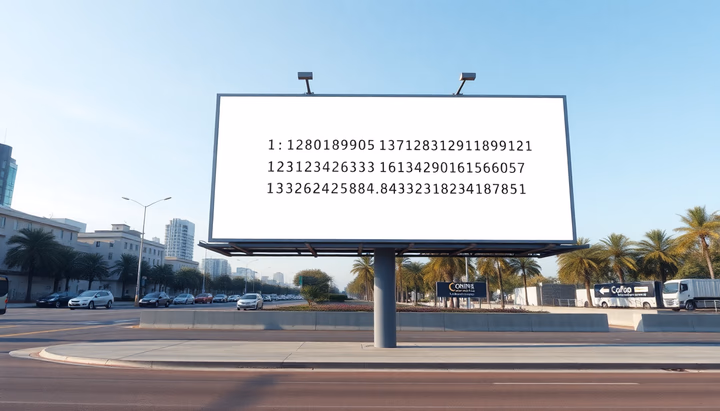 Ein Billboard in San Francisco mit einer kryptischen Kennzahl, die für eine Coding-Challenge wirbt