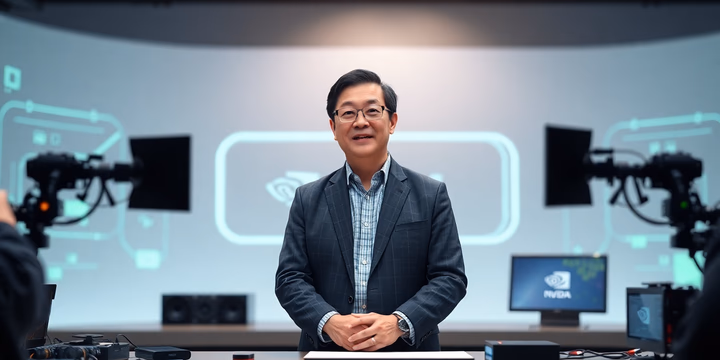 Jensen Huang, CEO von Nvidia Corp., spricht während einer Medienveranstaltung