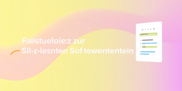 Zeitstrahl-Grafik ordnet die acht Fallstudien nach Eingriffstiefe in die Softwareentwicklung