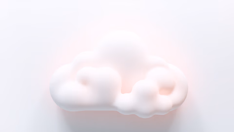 Abstrakte Darstellung des Cloud-Computing mit KI-Elementen.