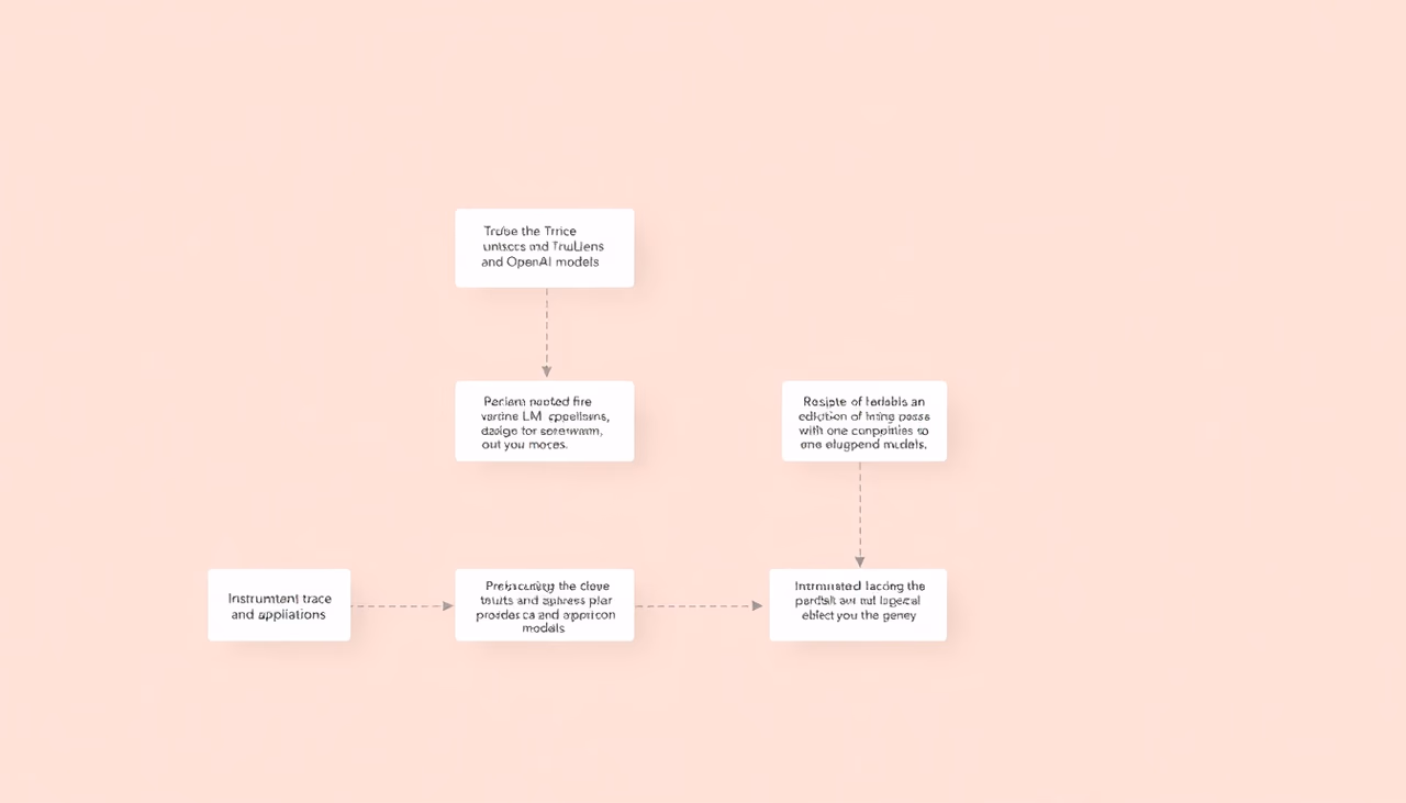 Flussdiagramm zur Demonstration der Instrumentierung, Nachverfolgung und Bewertung von LLM-Anwendungen mit TruLens und OpenAI-Modellen.